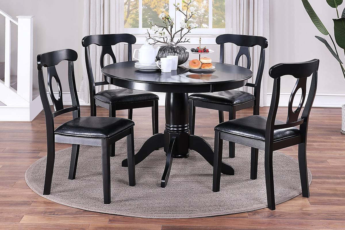 Zedany 5-Pc Dining Set--Black BK256