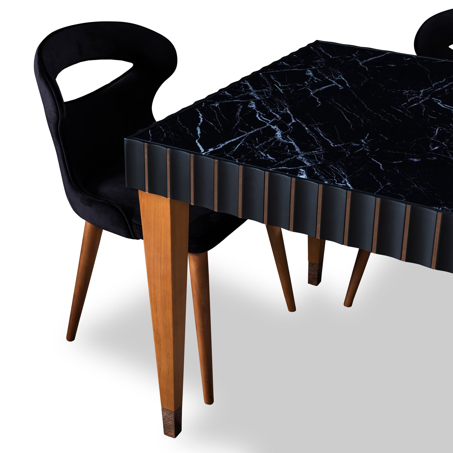 Kanepe Traditional Black Dining Table KPDT0004