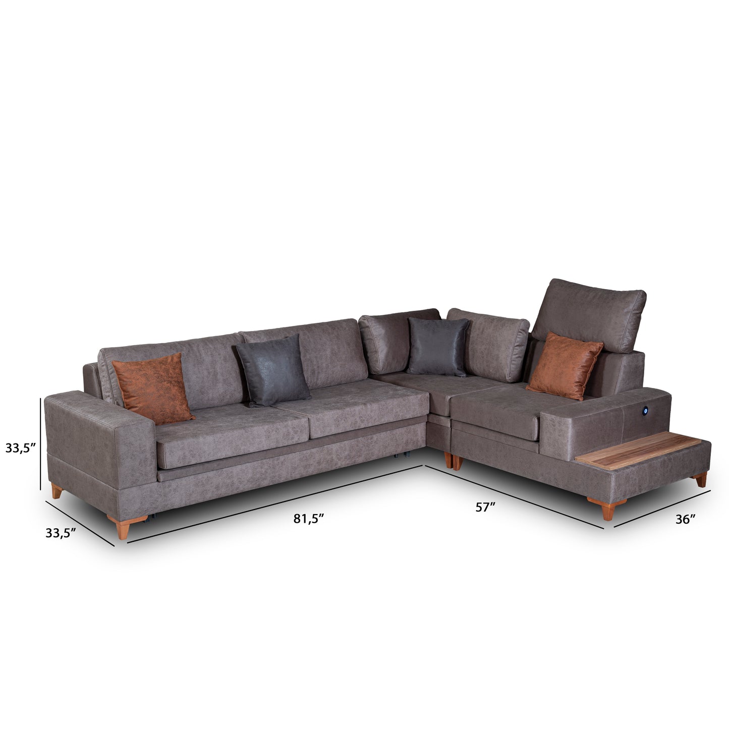 Kanepe Sectional Sofa with Pull-Over Bed KPL0003