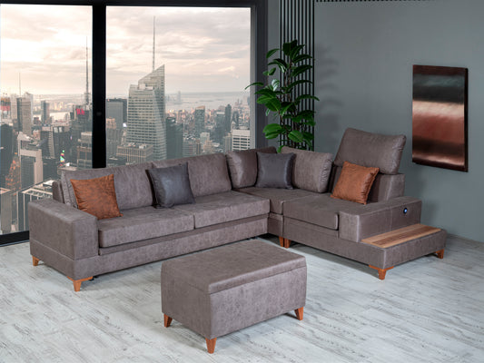 Kanepe Sectional Sofa with Pull-Over Bed KPL0003